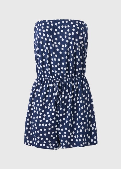 Navy Spot Print Playsuit