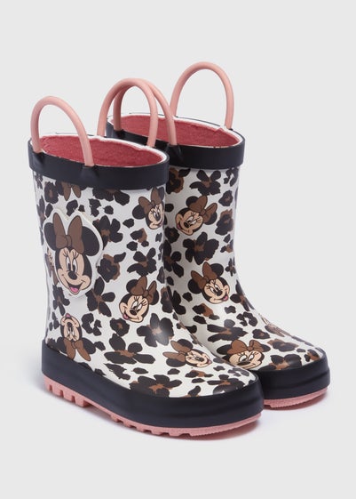 Disney Girls Tan Minnie Rubber Wellies (Younger 4-12)