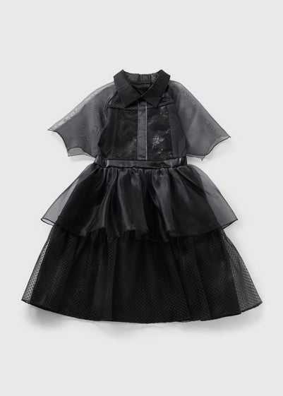 Girls Black Prom Mesh Costume (4-13yrs)