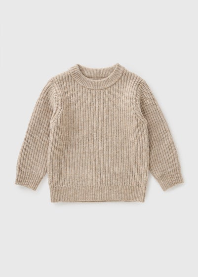 Boys Oatmeal Knit Jumper (1-7yrs)