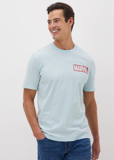 Marvel Blue Acid Wash T-Shirt