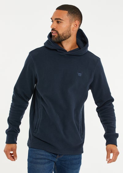 Threadbare Navy Microfleece Overhead Hoodie