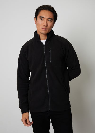 Threadbare Black Zip Up Microfleece Jacket