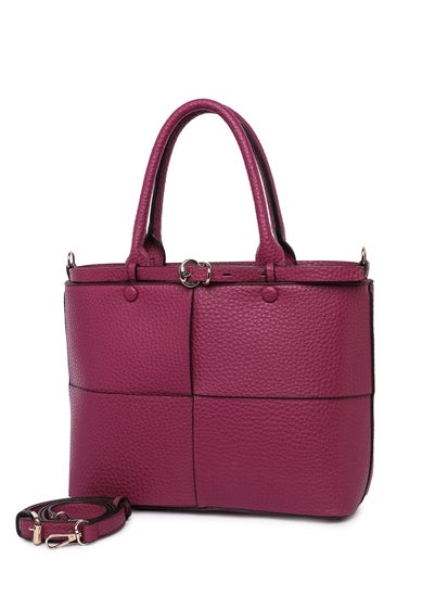 Raffaella Wine Buckle Detail Shoulder Bag