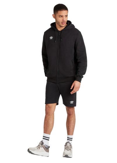 Umbro Black/White Club Leisure Full Zip Hoodie