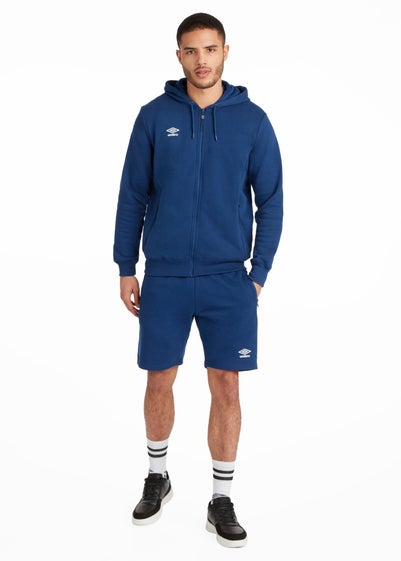 Umbro Navy/White Club Leisure Full Zip Hoodie