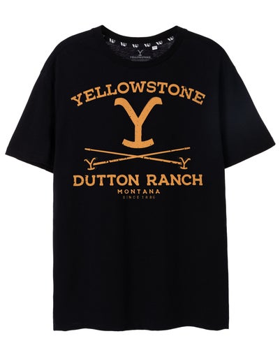 Yellowstone Black Dutton Ranch Short Sleeved T-Shirt