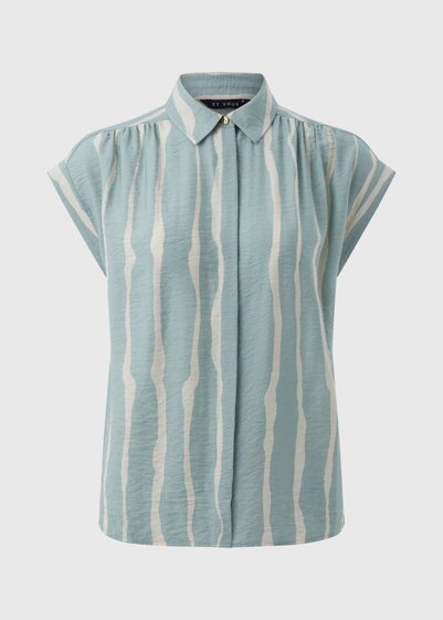 Et Vous Sage Stripe Blouse