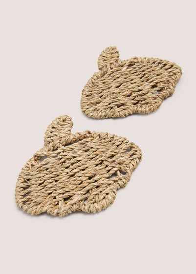 Neutral Pumpkin Woven Coasters