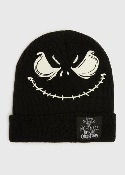 Kids Black Jack Skellington Glow In The Dark Beanie