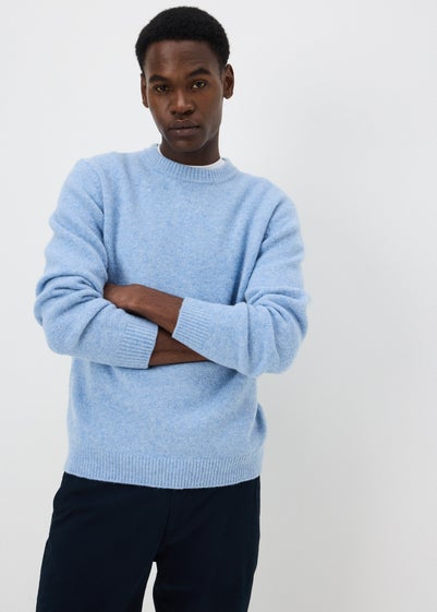 Blue Cosy Ribbed Jumper