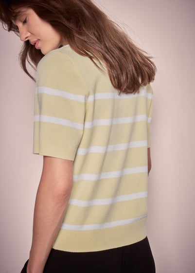 Et Vous Yellow Stripe Knit T-Shirt