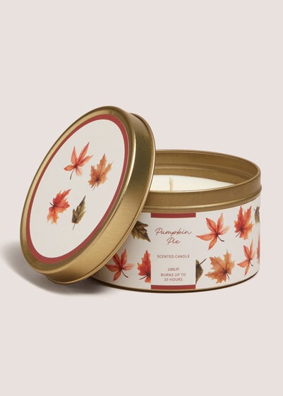 Pumpkin Pie Leave Tin Candle