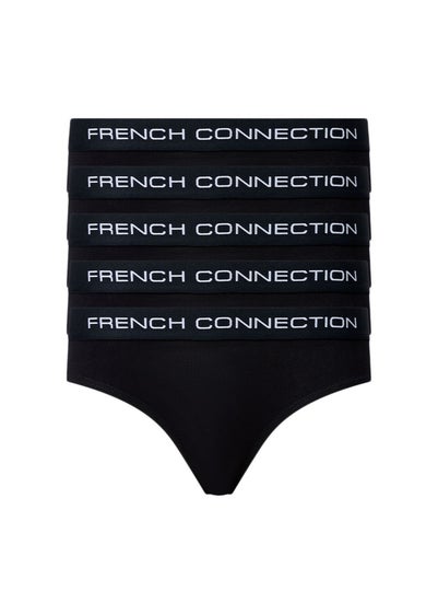 French Connection Black 5 Pack Cotton French Connection Ladies Briefs