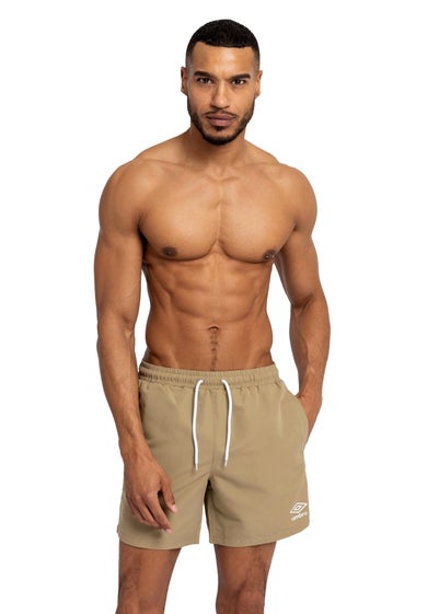 Umbro Khaki Taped Swim Shorts