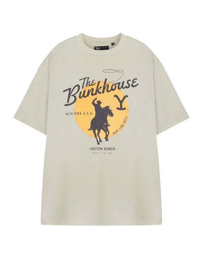 Yellowstone Beige The Bunkhouse Short Sleeved T-Shirt Oatmeal