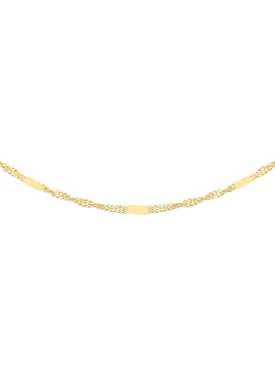 Golden Moments 9ct Yellow Gold 20 Twist Bar Curb Chain