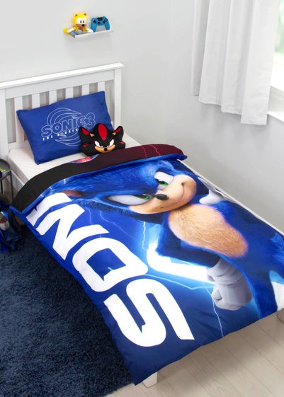 Sonic Red/Blue The Movie 3 Reversible Polycotton Duvet Set