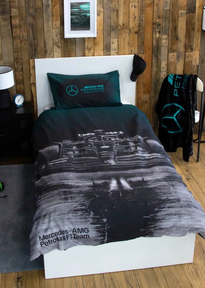 Mercedes Grey Stealth Reversible Polycotton Duvet Set