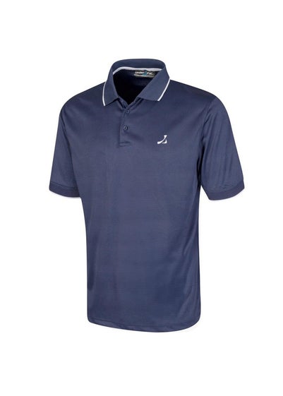 Under Par Navy Waffle Knit Polo Shirt