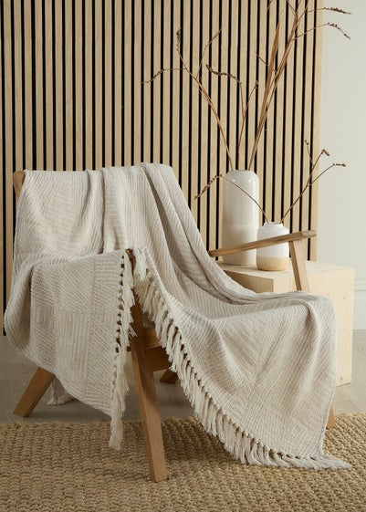 Appletree Loft Myan Tasselled Natural Throw