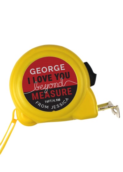 Personalised Memento Company Yellow Beyond Measures Tape Measure