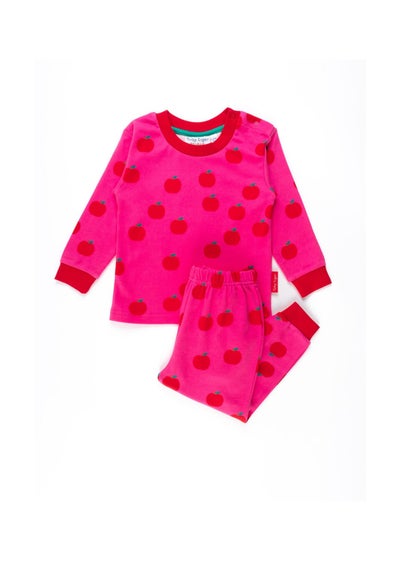 Toby Tiger Organic Pink Apple Print Pyjamas (12  months - 6 years)