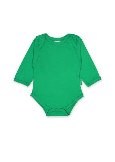 Toby Tiger Organic Green Basic Long-Sleeved Baby Body (Newborn - 12 months)