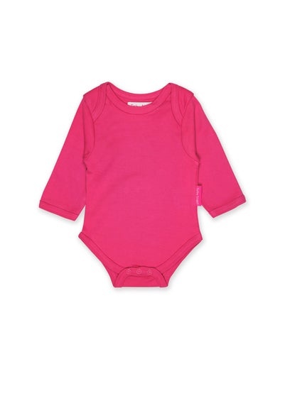 Toby Tiger Organic Pink Basic Long-Sleeved Baby Body (Newborn - 12 months)