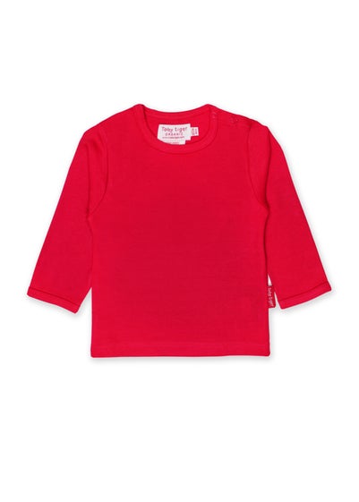 Toby Tiger Organic Red Basic Long-Sleeved T-Shirt (6 months - 8 years)