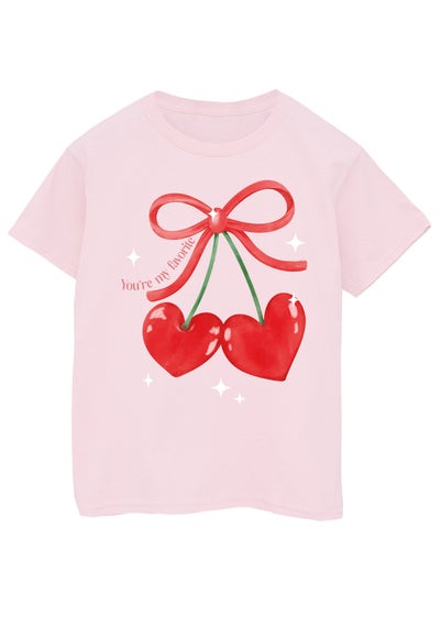 Brands In Valentine's Day Cherry Hearts T-Shirt (3-13 Years)