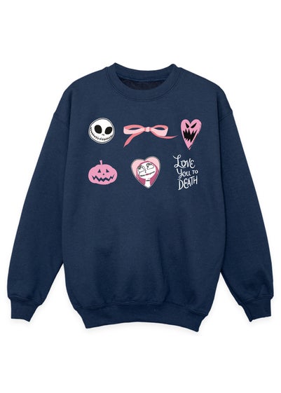 Disney Nightmare Before Christmas Icons Navy Sweatshirt (3-13 Years)