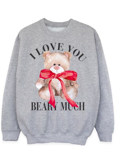 Brands In Valentine's Day I Love You Beary Much Heather Sweatshirt (3-13 Years)