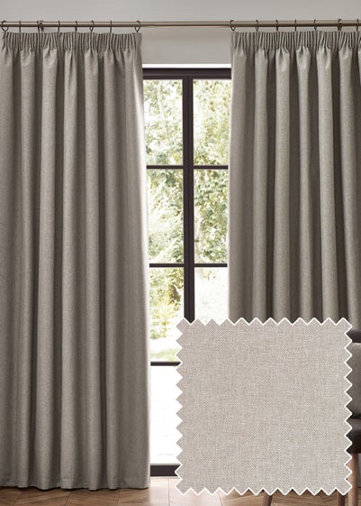 furn. Dawn 100% Blackout Thermal Pencil Pleat Curtains