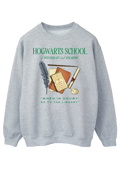 Harry Potter Hogwarts School Heather Grey Sweatshirt