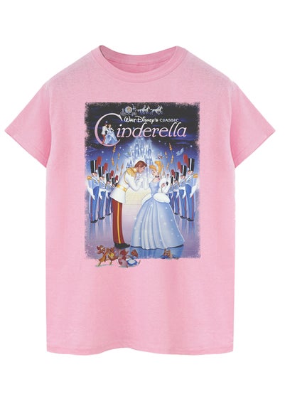 Disney Pink Cinderella Poster Boyfriend Fit T-Shirt