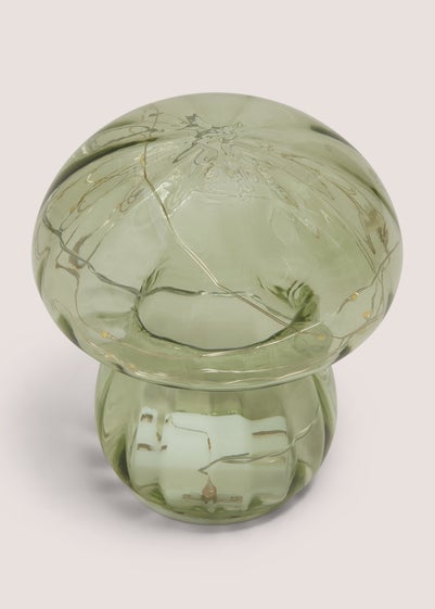 Green Glass LED Mushroom