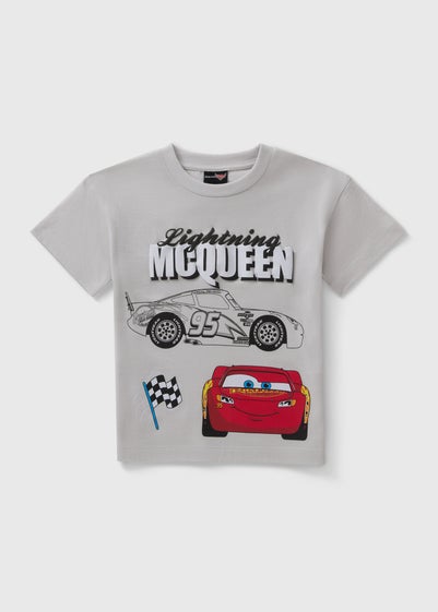 Cars Boys Grey Lightning Mcqueen T-Shirt (1-7yrs)