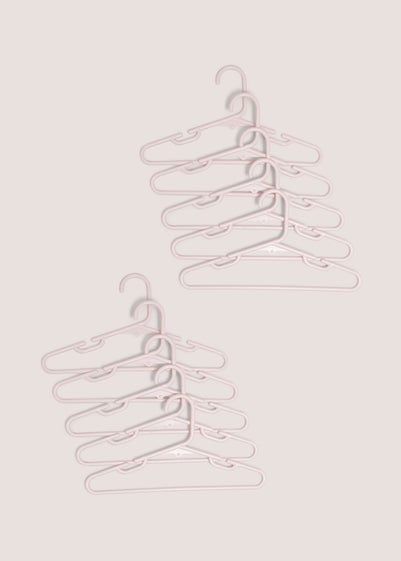 10-Pack Pink Kids Plastic Hangers