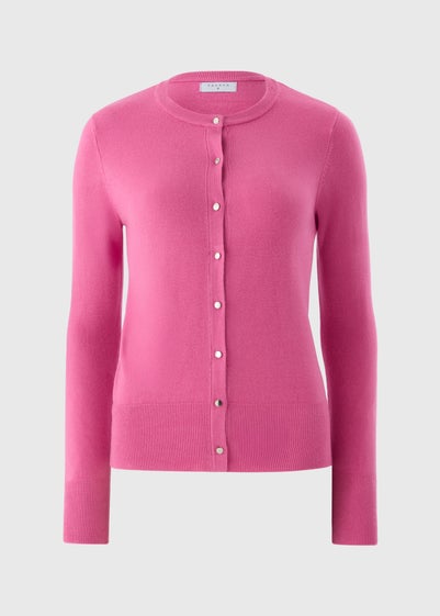 Bright Pink Button Soft Caridgan
