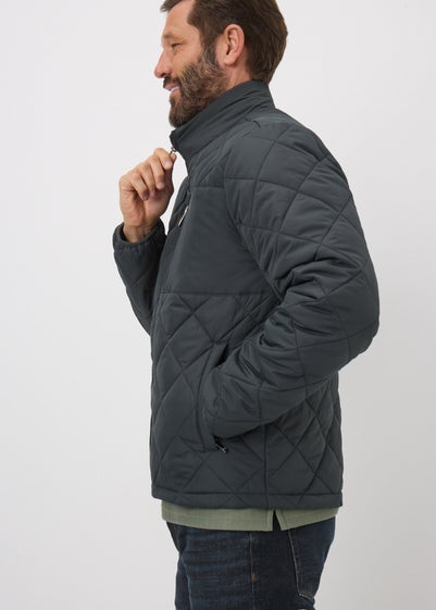 Teal Quilted Puffer Coat
