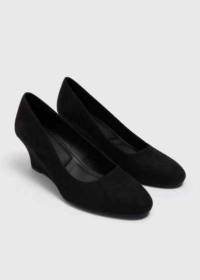 Black Wedge Heels