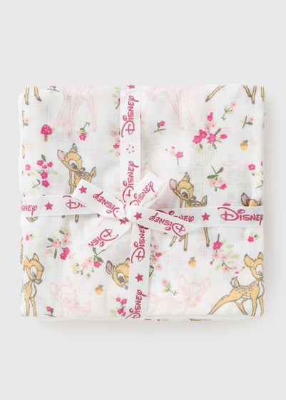 Disney 3 Pack Baby Cream Bambi Muslin Cloths