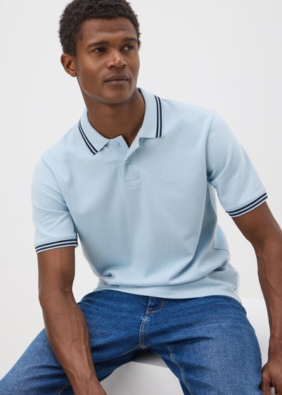 Blue Tipped Polo Shirt