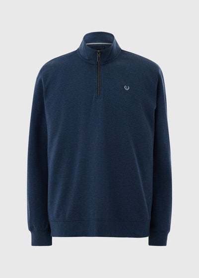 Lincoln Navy 1/4 Zip Funnel Sweatshirt