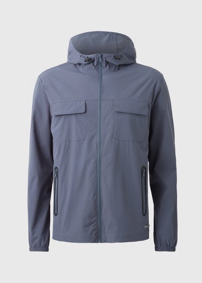 Blue Hooded Co Ord Windbreaker