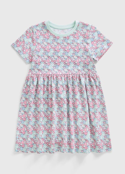 Girls Multicolour Floral Dress (1-7yrs)
