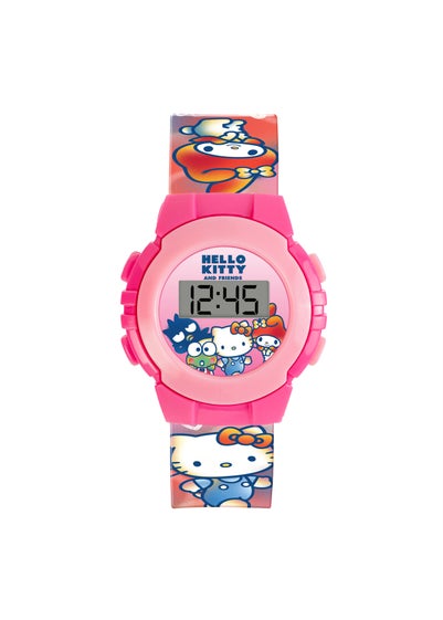 Hello Kitty Pink Printed Strap Digital Watch