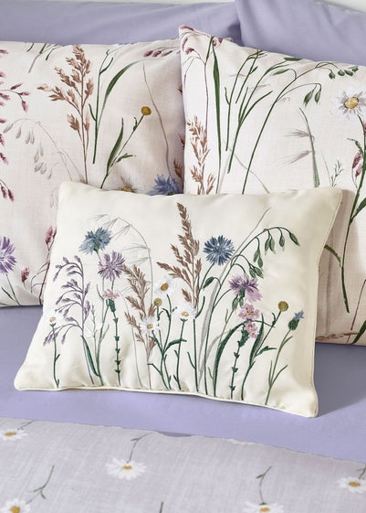 Catherine Lansfield Grasmere Floral Embroidered 30x40 cm Cushion