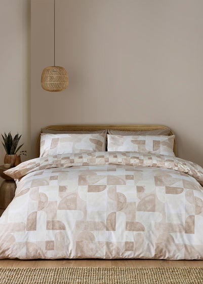 Catherine Lansfield Sloane Geo Reversible Duvet Cover Set